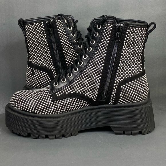 Gianni Bini Non-Stop Studded Chunky Lug Sole Platform Bootie Women size 6 (new) - Picture 4 of 10